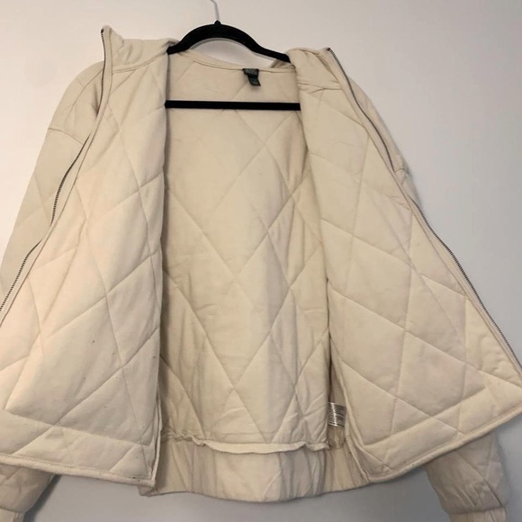 Wild Fable Cream Quilted Jacket, Size Small - Picture 4 of 4
